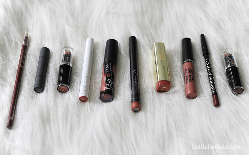 everyday drugstore lipsticks lip liners